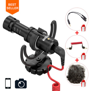 Ulanzi original montó videomicro en el micrófono de la cámara para canon nikon lumix de los smartphones de sony gratis windsheild manguito adaptador/cable